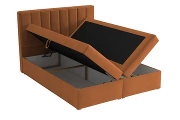 Valasco Kontinentalsäng 160x200 cm  Brun/Orange - Brun/Orange - Möbler - Säng - Kontinentalsäng