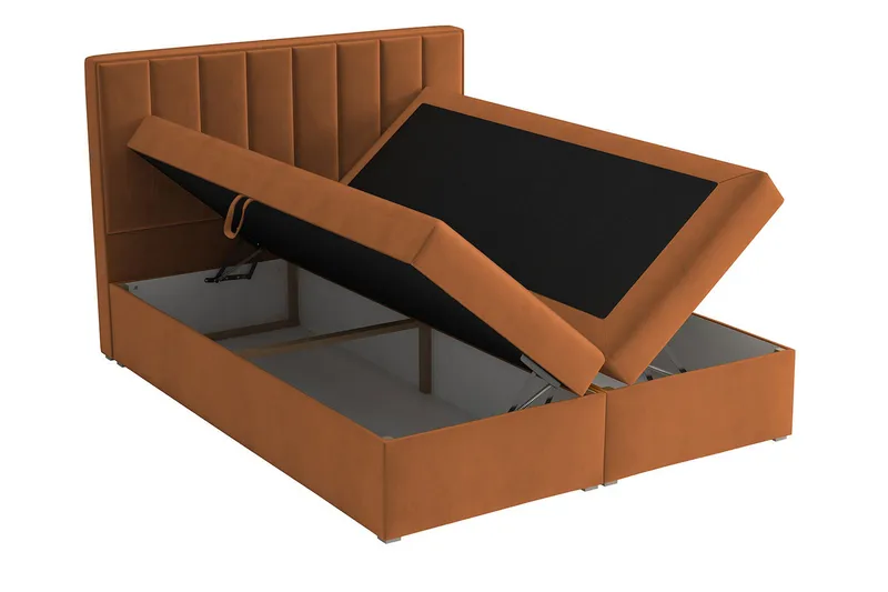 Valasco Kontinentalsäng 160x200 cm  Brun/Orange - Brun/Orange - Möbler - Säng - Kontinentalsäng