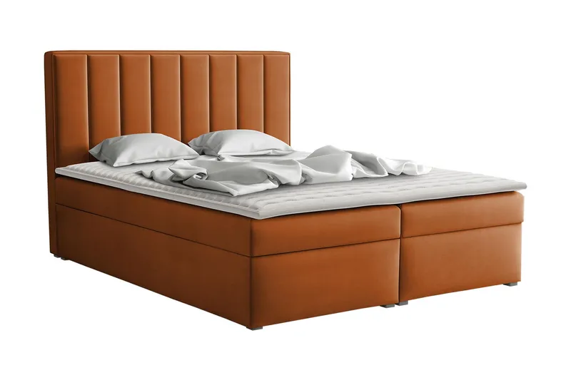 Valasco Kontinentalsäng 160x200 cm  Brun/Orange - Brun/Orange - Möbler - Säng - Kontinentalsäng