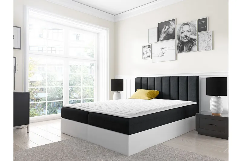 Vasil Kontinentalsäng 200x200 - Svart - Möbler - Säng - Kontinentalsäng