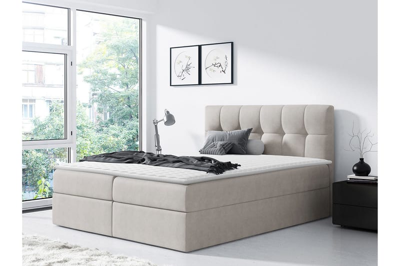 Kramvik Kontinentalsäng 160x200 cm - Beige - Möbler - Säng - Kontinentalsäng