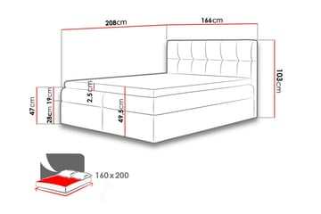 Kramvik Kontinentalsäng 160x200 cm - Beige - Möbler - Säng - Kontinentalsäng