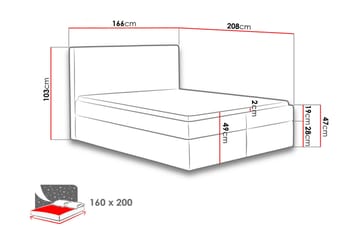 Laargard / Cosmo Sängpaket Kontinentalsäng 160x200 cm - Blå - Möbler - Säng - Kontinentalsäng