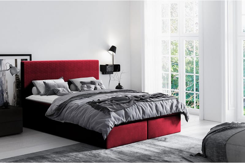 Laargard / Cosmo Sängpaket Kontinentalsäng 200x200 cm - Röd - Möbler - Säng - Kontinentalsäng