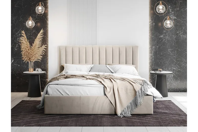 Laargard / Cosmo Sängram 120x200 cm - Beige - Möbler - Säng - Säng med förvaring