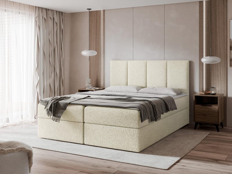 Laggano Sängpaket Kontinentalsäng 140x200 cm - crèmebeige - Möbler - Säng - Kontinentalsäng