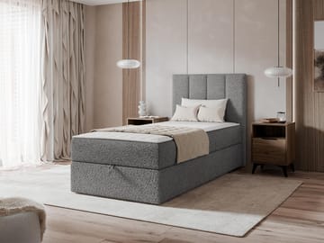 Laggano Sängpaket Kontinentalsäng 80x200 cm - Lambi 12 mörkgrå - Möbler - Säng - Kontinentalsäng