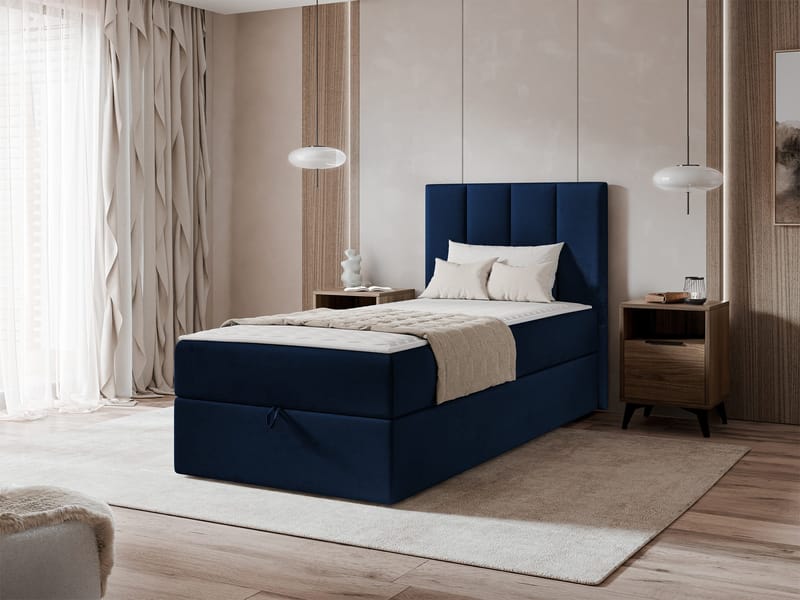 Laggano Sängpaket Kontinentalsäng 90x200 cm - blå - Möbler - Säng - Kontinentalsäng