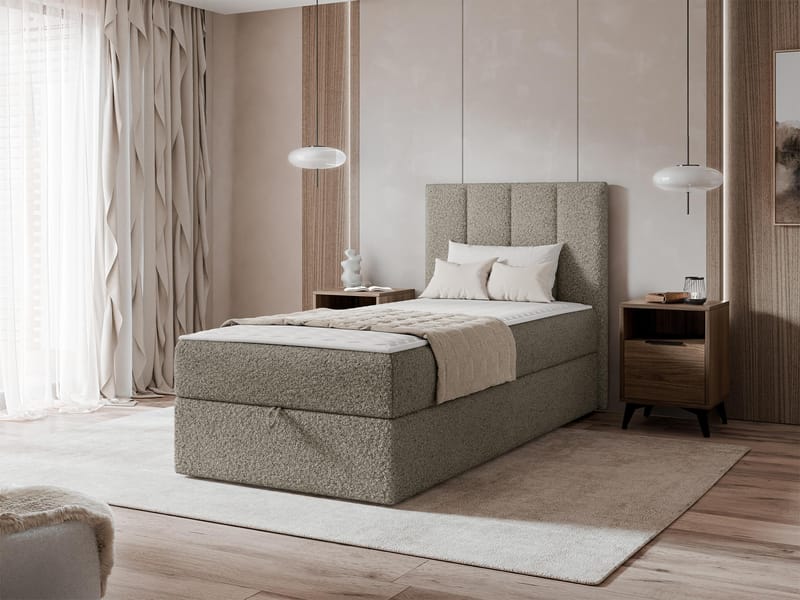 Laggano Sängpaket Kontinentalsäng 90x200 cm - grå - Möbler - Säng - Kontinentalsäng