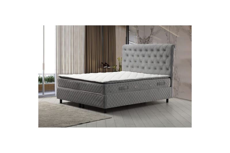 Lamoon Komplett Sängpaket 90x190 cm - Grå - Möbler - Säng - Komplett sängpaket