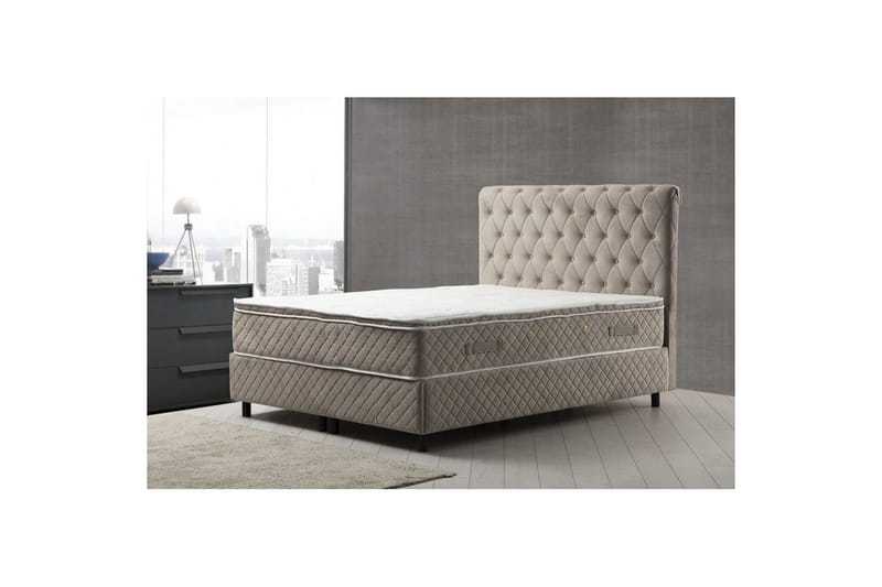 Lamoon Sängpaket Kontinentalsäng 120x200 cm - Beige - Möbler - Säng - Kontinentalsäng