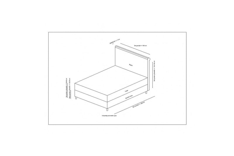 Lamoon Sängpaket Kontinentalsäng 160x200 cm - Beige - Möbler - Säng - Kontinentalsäng