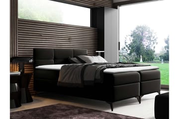 Leckersbo Komplett Sängpaket Kontinentalsäng med förvaring 160x200 cm - Svart - Möbler - Säng - Kontinentalsäng