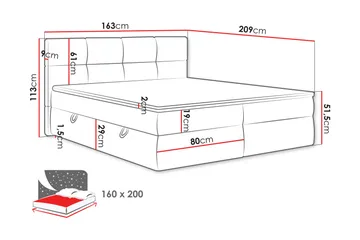 Leckersbo Komplett Sängpaket Kontinentalsäng med förvaring 160x200 cm - Vit - Möbler - Säng - Kontinentalsäng
