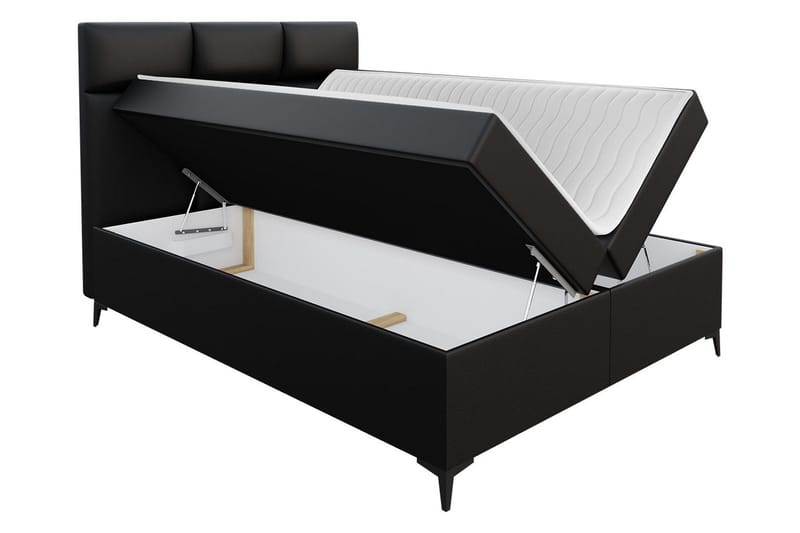 Leckersbo Sängpaket Kontinentalsäng 140x200 cm - Svart - Möbler - Säng - Kontinentalsäng