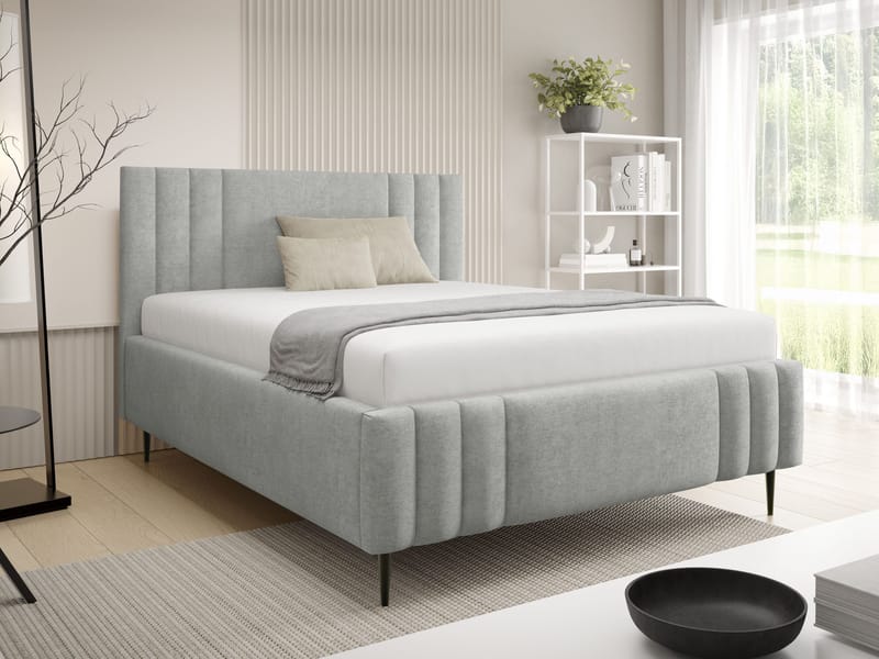 Lomren Sängram med förvaring 160x200 cm - grå - Möbler - Säng - Säng med förvaring