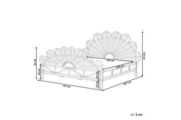 Lorentine Sängram 140x200 cm - Ljust trä - Möbler - Säng - Sängram & sängstomme