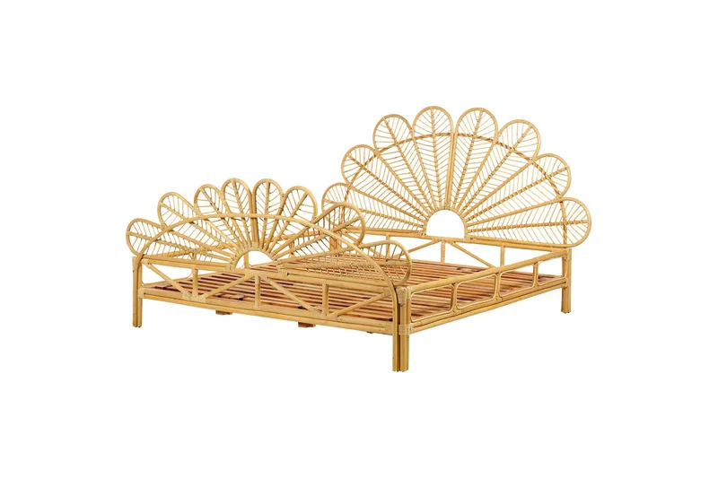 Lorentine Sängram 180x200 cm, Ljust trä