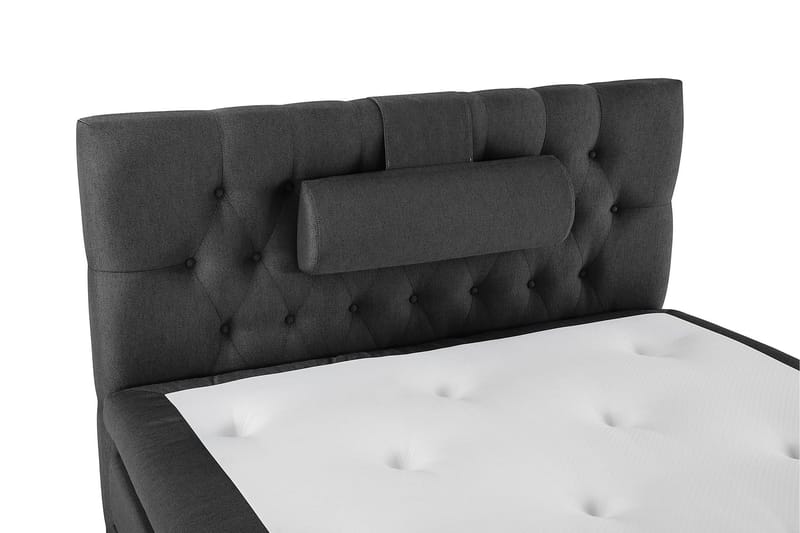 Lucky Komplett Sängpaket 120x200 Memory Diamant Sänggavel - Nackkudde Stor Svart/Grå - Möbler - Säng - Kontinentalsäng