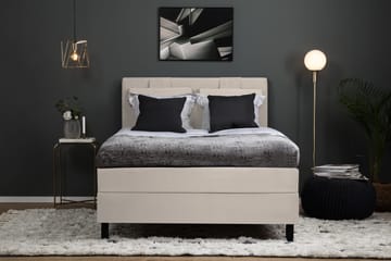 Lucky Komplett Sängpaket 120x200 Skum Slät Sänggavel - Beige - Möbler - Säng - Kontinentalsäng