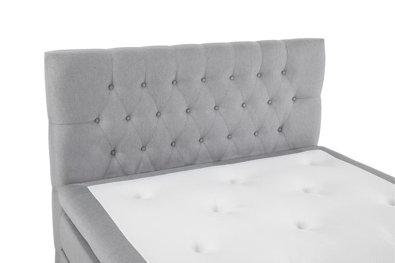 Lucky Komplett Sängpaket 140x200 Latex Diamant Sänggavel - Mellangrå - Möbler - Säng - Kontinentalsäng