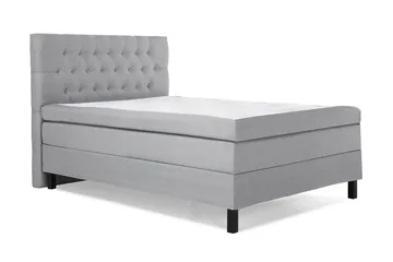 Lucky Komplett Sängpaket 140x200 Latex Diamant Sänggavel - Mellangrå - Möbler - Säng - Kontinentalsäng
