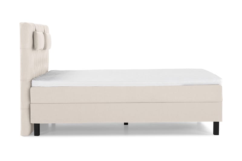 Lucky Komplett Sängpaket 140x200 Skum Diamant Sänggavel - Nackkudde Liten Beige - Möbler - Säng - Kontinentalsäng