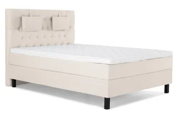 Lucky Komplett Sängpaket 140x200 Skum Diamant Sänggavel - Nackkudde Liten Beige - Möbler - Säng - Kontinentalsäng