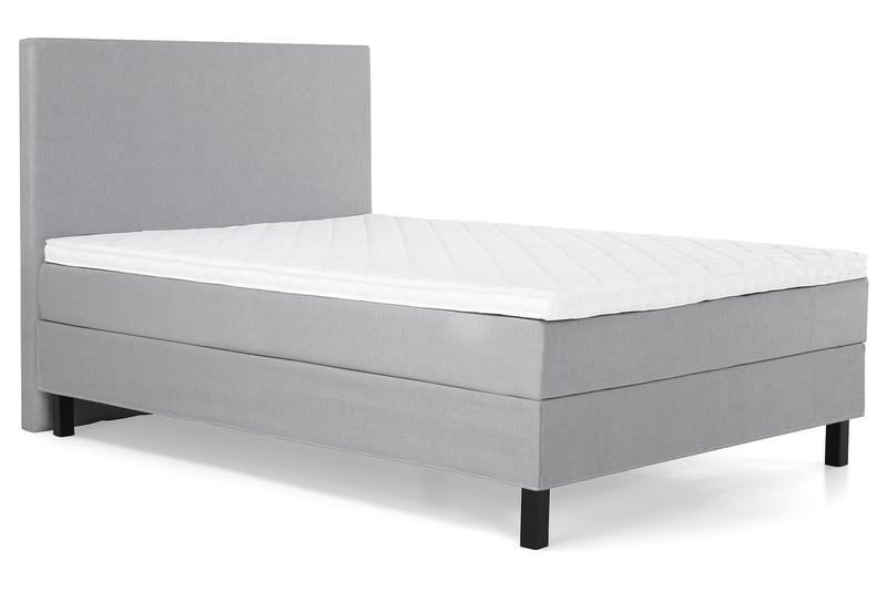 Lucky Komplett Sängpaket 140x200 Skum Slät Sänggavel - Mellangrå - Möbler - Säng - Kontinentalsäng