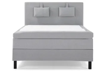 Lucky Komplett Sängpaket 140x200 Polyeter Slät - Nackkudde Liten Mellangrå - Möbler - Säng - Kontinentalsäng