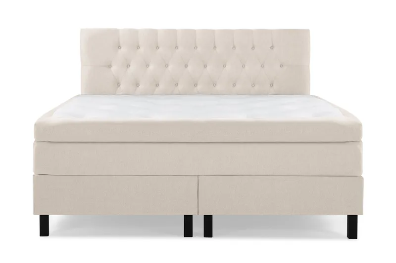 Lucky Komplett Sängpaket 160x200 Latex Diamant Sänggavel - Beige - Möbler - Säng - Kontinentalsäng