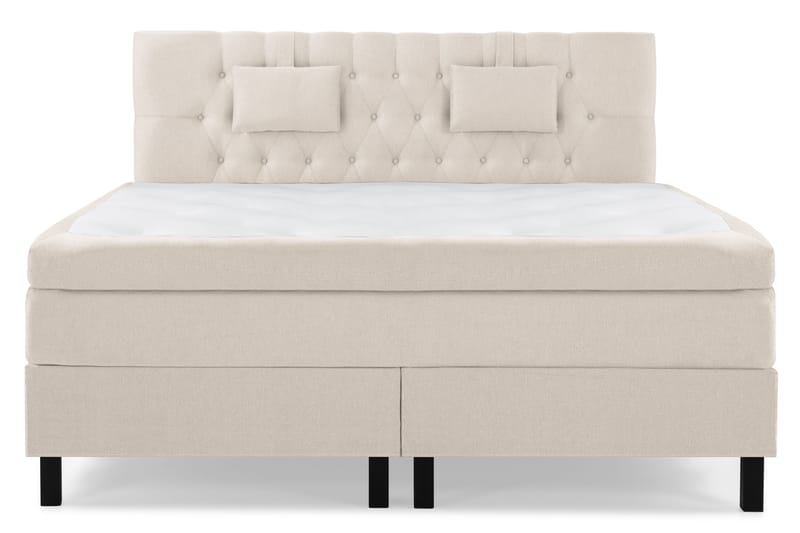 Lucky Komplett Sängpaket 160x200 Latex Diamant Sänggavel - Nackkudde Liten Beige - Möbler - Säng - Kontinentalsäng