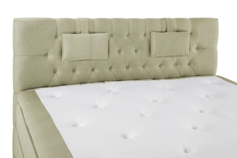 Lucky Komplett Sängpaket 160x200 Latex Diamant Sänggavel - Nackkudde Liten Grön - Möbler - Säng - Kontinentalsäng