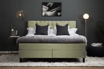 Lucky Komplett Sängpaket 160x200 Latex Diamant Sänggavel - Nackkudde Liten Grön - Möbler - Säng - Kontinentalsäng