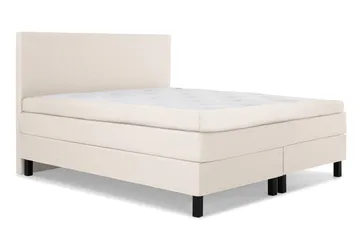 Lucky Komplett Sängpaket 160x200 Latex Slät Sänggavel - Beige - Möbler - Säng - Kontinentalsäng