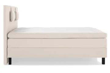 Lucky Komplett Sängpaket 160x200 Memory Slät Sänggavel - Nackkudde Liten Beige - Möbler - Säng - Kontinentalsäng