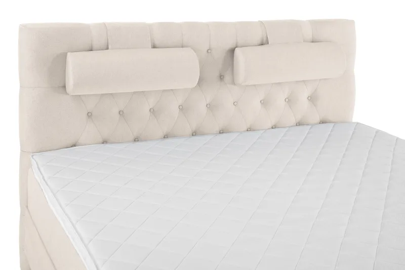 Lucky Komplett Sängpaket 160x200 Skum Diamant Sänggavel - Nackkudde Stor Beige - Möbler - Säng - Kontinentalsäng