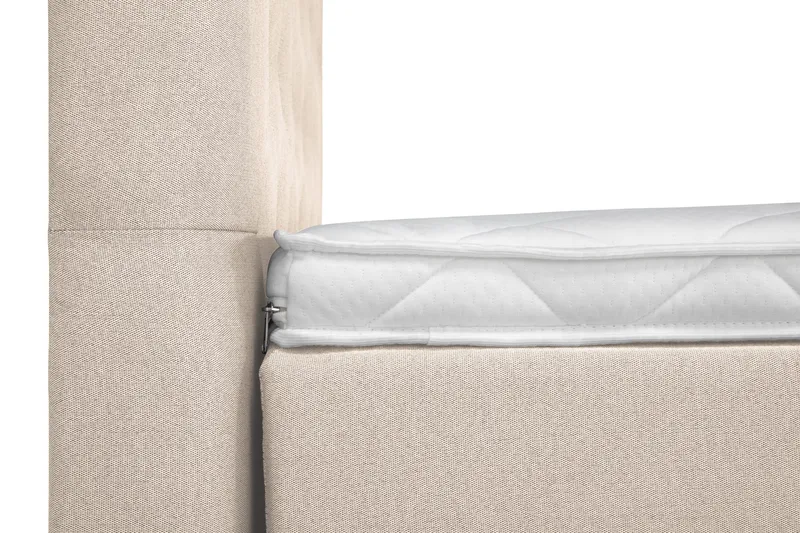 Lucky Komplett Sängpaket 160x200 Skum Diamant Sänggavel - Nackkudde Stor Beige - Möbler - Säng - Kontinentalsäng