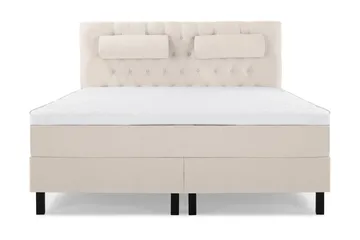 Lucky Komplett Sängpaket 160x200 Skum Diamant Sänggavel - Nackkudde Stor Beige - Möbler - Säng - Kontinentalsäng