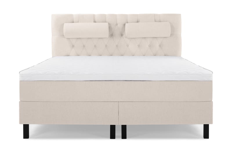 Lucky Komplett Sängpaket 160x200 Skum Diamant Sänggavel - Nackkudde Stor Beige - Möbler - Säng - Kontinentalsäng