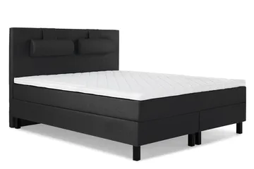 Lucky Komplett Sängpaket 160x200 Skum Slät - Nackkudde Stor Svart/Grå - Möbler - Säng - Kontinentalsäng