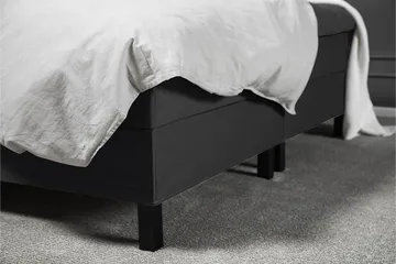 Lucky Komplett Sängpaket 160x200 Skum Slät - Nackkudde Stor Svart/Grå - Möbler - Säng - Kontinentalsäng