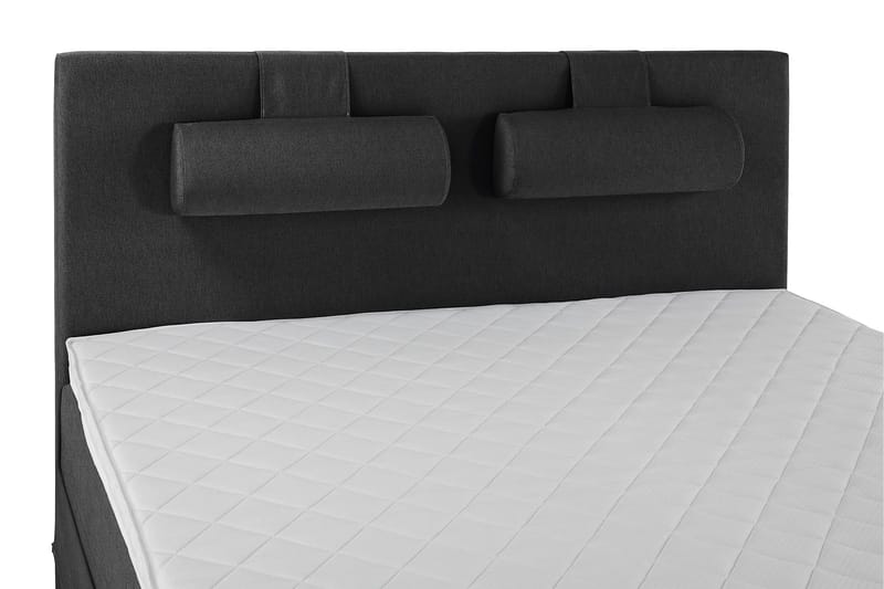 Lucky Komplett Sängpaket 160x200 Skum Slät - Nackkudde Stor Svart/Grå - Möbler - Säng - Kontinentalsäng