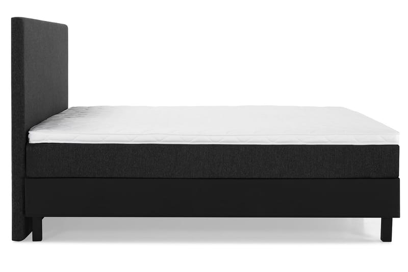 Lucky Komplett Sängpaket 160x200 Skum Slät - Svart/Grå/PU - Möbler - Säng - Kontinentalsäng