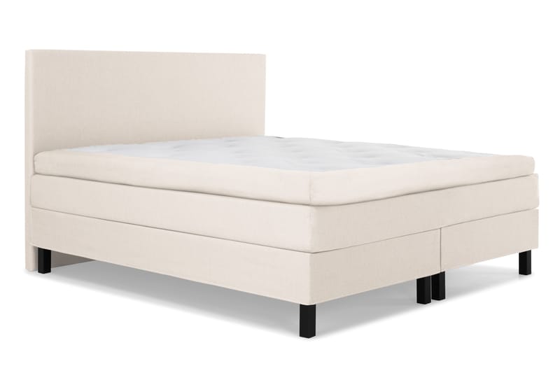 Lucky Komplett Sängpaket 160x200 Polyeter Slät Sänggavel - Beige - Möbler - Säng - Kontinentalsäng