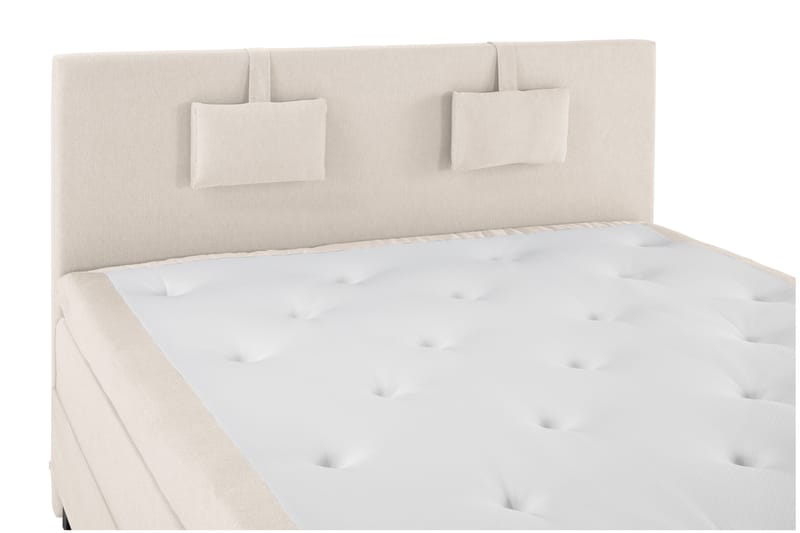 Lucky Komplett Sängpaket 160x200 Polyeter Slät Sänggavel - Nackkudde Liten Beige - Möbler - Säng - Kontinentalsäng