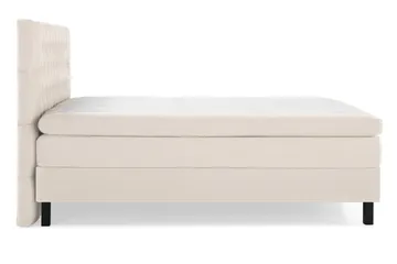 Lucky Komplett Sängpaket 160x200 Polyeter Diamant Sänggavel - Beige - Möbler - Säng - Kontinentalsäng