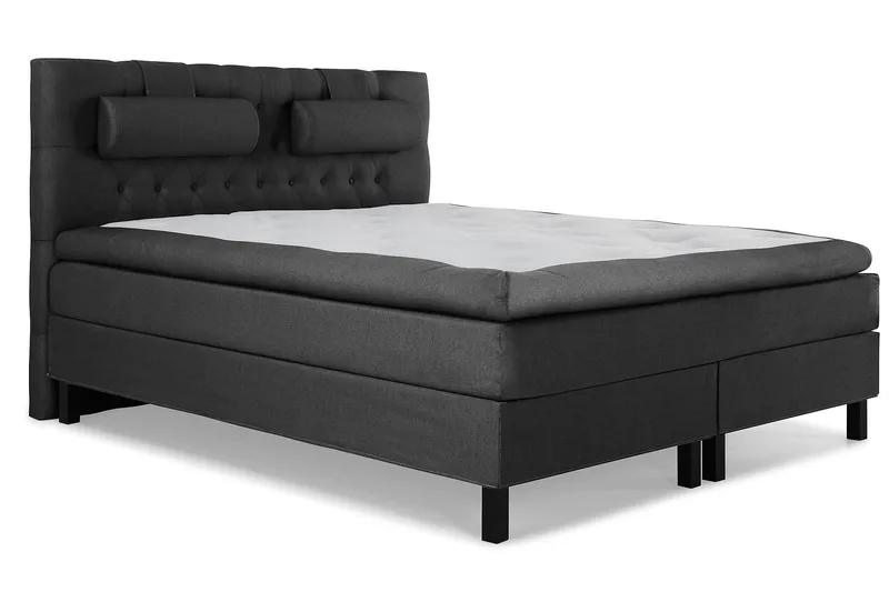 Lucky Komplett Sängpaket 160x200 Polyeter Diamant - Nackkudde Stor Svart/Grå - Möbler - Säng - Kontinentalsäng