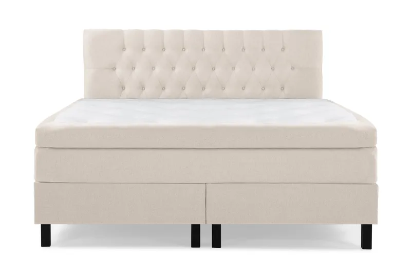 Lucky Komplett Sängpaket 180x200 Latex Diamant Sänggavel, Beige