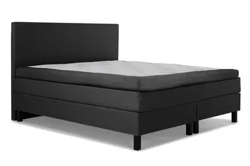 Lucky Komplett Sängpaket 180x200 Latex Slät Sänggavel - Svart/Grå - Möbler - Säng - Kontinentalsäng